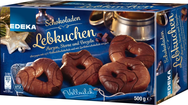 Edeka Schokoladen Lebkuchen Milk Chocolate Cookies 500g